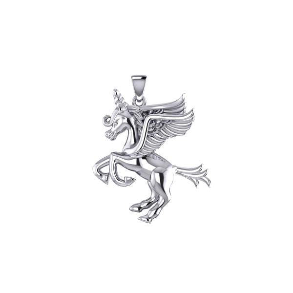 Enchanted Sterling Silver Mythical Unicorn Pendant