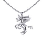 Enchanted Sterling Silver Mythical Unicorn Pendant