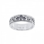 Une belle mystique ~ Celtic Knotwork Dragon Sterling Silver Spinner Ring