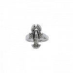 Lobster Sterling Silver Ring