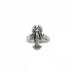 Lobster Sterling Silver Ring 