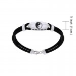 Yin Yang Leather Cord Bracelet
