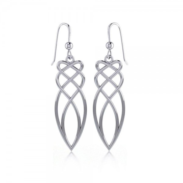 A reflection of an Infinite Connection ~ Celtic Knotwork Sterling Silver Dangle Earrings