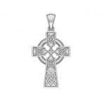 Celtic Knotwork Cross Sterling Silver Pendant