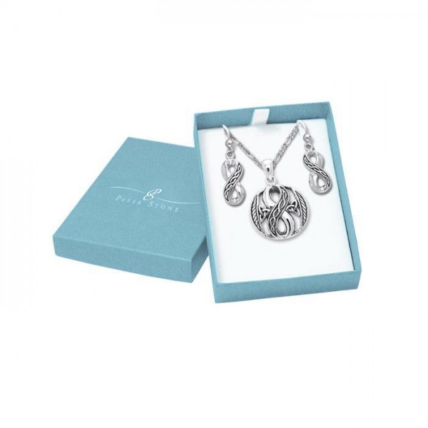 Celtic Infinity Jewelry Set with Gift Box