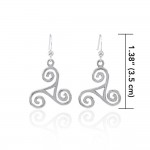 Celtic Silver Spiral Earrings