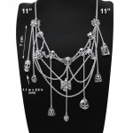 Skull Spiderweb Silver Necklace