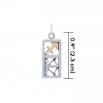 Sagittarius Silver and Gold Charm
