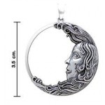 Moon Goddess Silver Pendant By Oberon Zell
