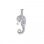 Small Seahorse Silver Pendant