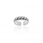 I played with the great waves of the sea ~ Sterling Silver Toe Ring