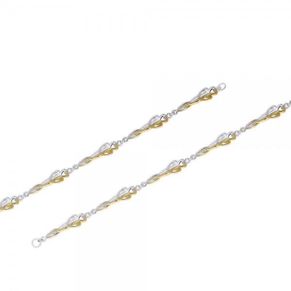 Venus and Mars Silver and Gold Bracelet