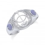 Chalice Well Silver Cuff Bracelet with Gems