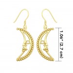 Crescent Moon Solid Gold Earrings