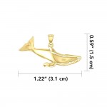 Blue Whale Sterling Solid Gold Pendant