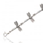 Dragonfly Link Silver Bracelet
