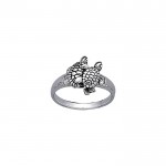 Turtle Pair Silver Ring