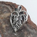 Celtic Triple Goddess Love Peace Sterling Silver Pendant with Gemstone