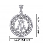 Awen The Three Rays of Light with Celtic Silver Pendant
