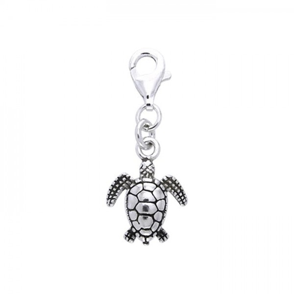 Peter Stone Silver Turtle Clip Charme