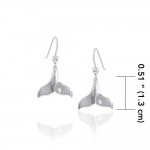 Whale Tail Silver Earrings