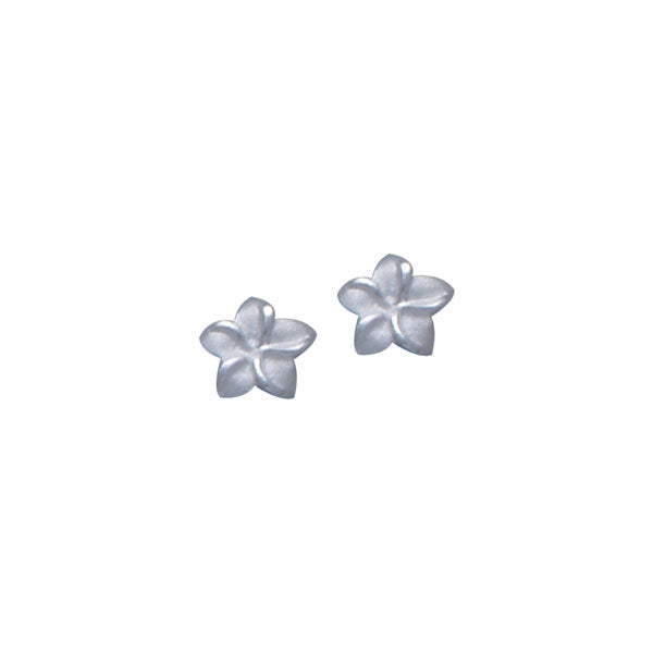 Plumeria - Hawaii National Flower Silver Small Post Earrings
