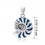 Charmed by the Rhythmic Spiral ~ Sterling Silver Nautilus Pendant Jewelry