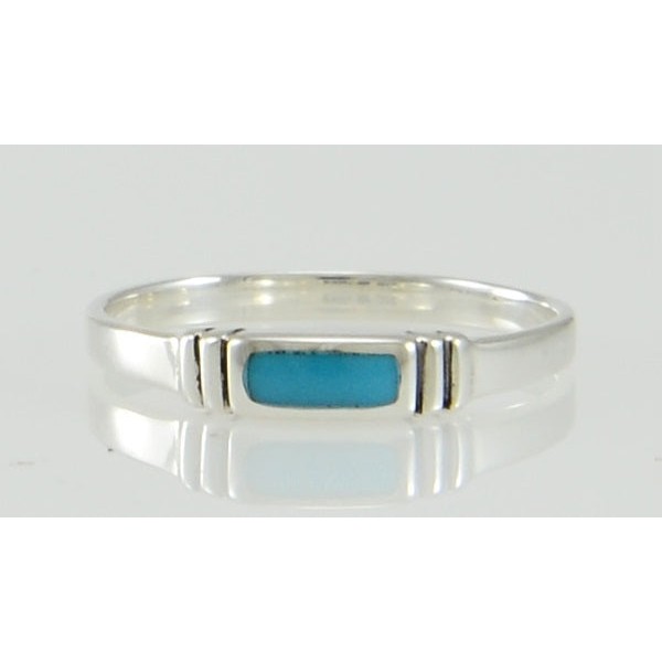Synthetic turquoise & Silver Ring