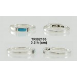 Synthetic turquoise & Silver Ring