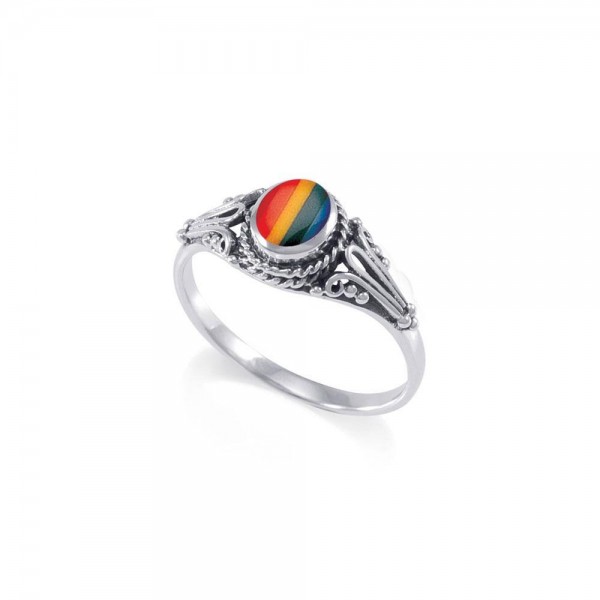 Rainbow Pride Silver Ring