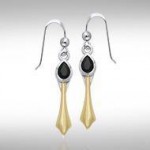 Boucles d’oreilles pendentifs Black Magic Silver & Gold