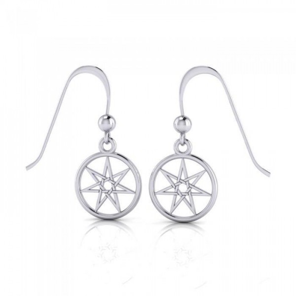 Wear the mystic power of the Elven Star ~ Sterling Silver Jewelry Dangling Earrings