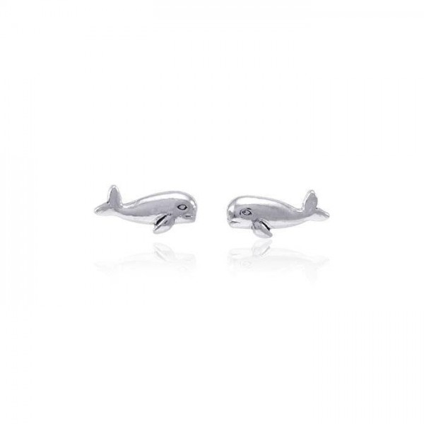 Whale Post Earrings