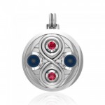 Relationship Sterling Silver Pendant with Gemstone