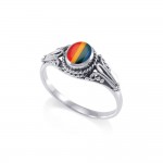 Rainbow Pride Silver Ring