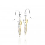 Venus and Mars Gold and Silver Earrings