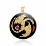 Yin Yang Dragon Gold Vermeil Pendant by Oberon Zell