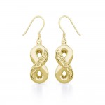 Celtic Infinity Solid Gold Earrings