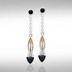 Blaque Silver & Gold Earrings with Gemstones