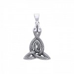 Hides the powerful ~ Celtic Knotwork Snake Sterling Silver Pendant Jewelry