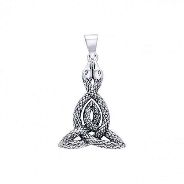 Hides the powerful ~ Celtic Knotwork Snake Sterling Silver Pendant Jewelry