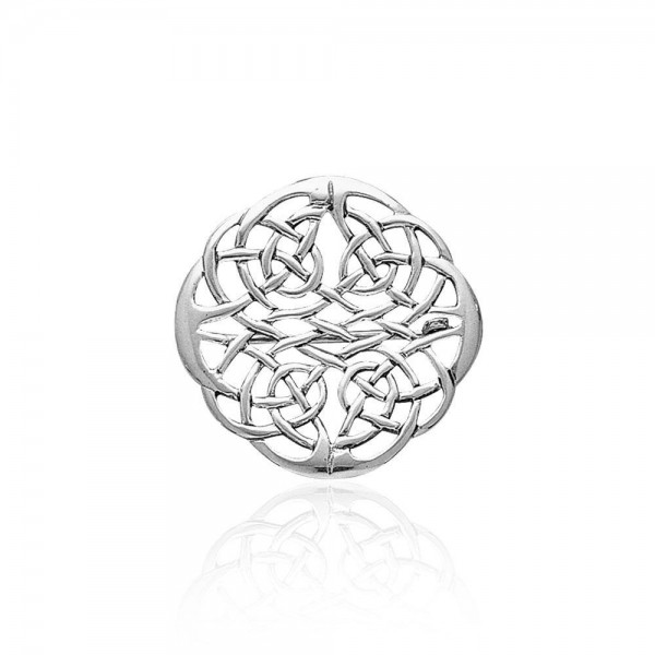 Etermity lies in calm and grace ~ Celtic Knotwork Sterling Silver Brooch