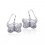 Butterflies are my friends ~ Sterling Silver Jewelry Butterfly Hook Earrings