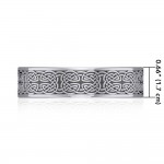 Large Celtic Knotwork Sterling Silver Cuff Bracelet