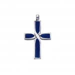 Infinity Cross Silver Inlay Pendant