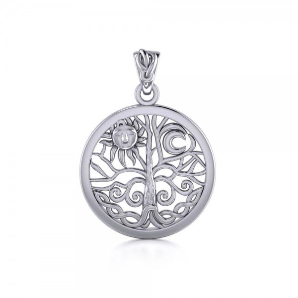 Pagan & Wicca Tree of Life ~ Pendentif de bijoux en argent sterling