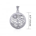 Pagan & Wicca Tree of Life ~ Sterling Silver Jewelry Pendant