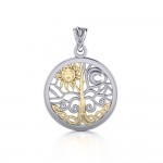 A Lifetime Treasure ~ 14k Gold accent and Sterling Silver Jewelry Pendant