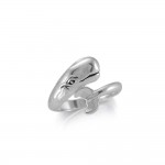 Moby Dick the giant White Sperm Whale Silver Ring