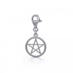 Silver Pentagram Pentacle Clip Charm